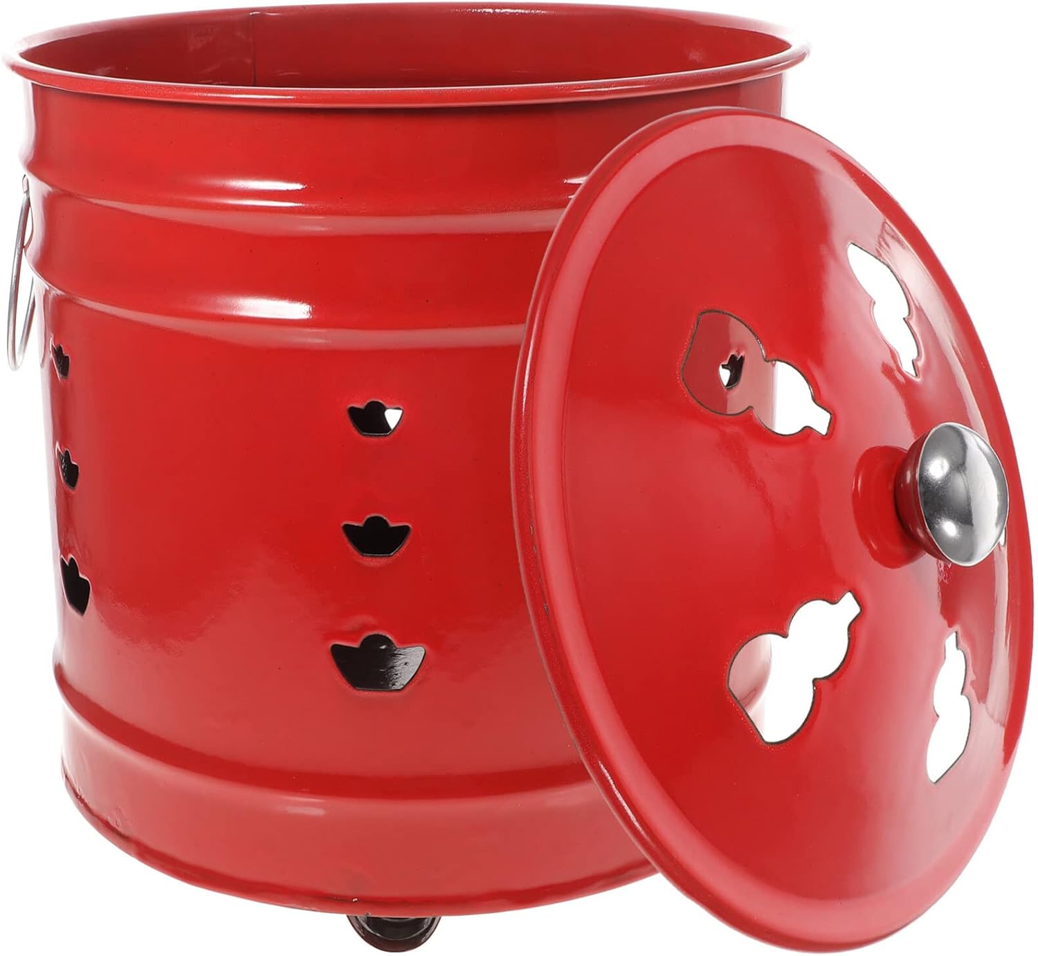 Happyyami Enamel Burn Barrel Incinerator Can