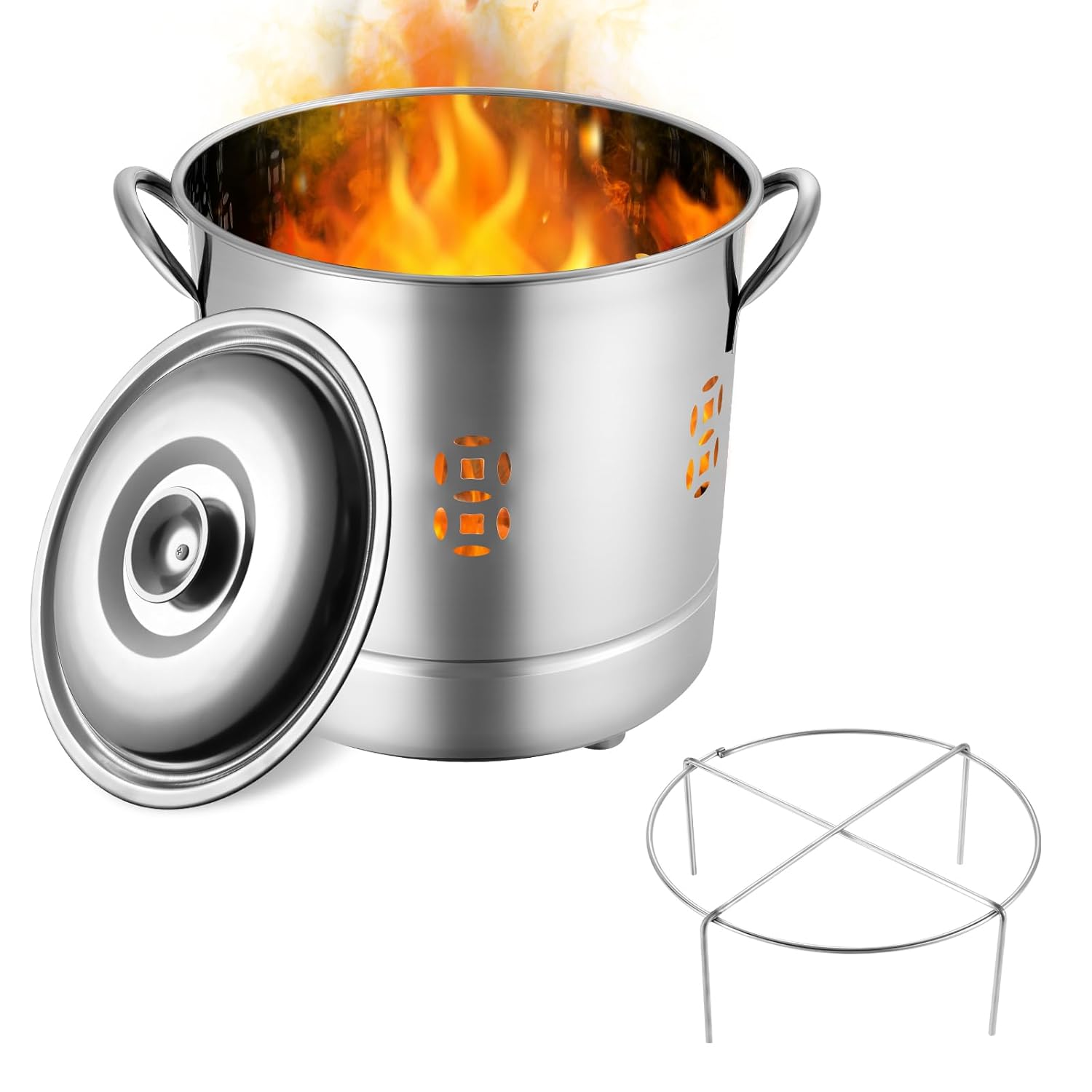 Happyyami Stainless Steel Incinerator Burn Barrel Cage