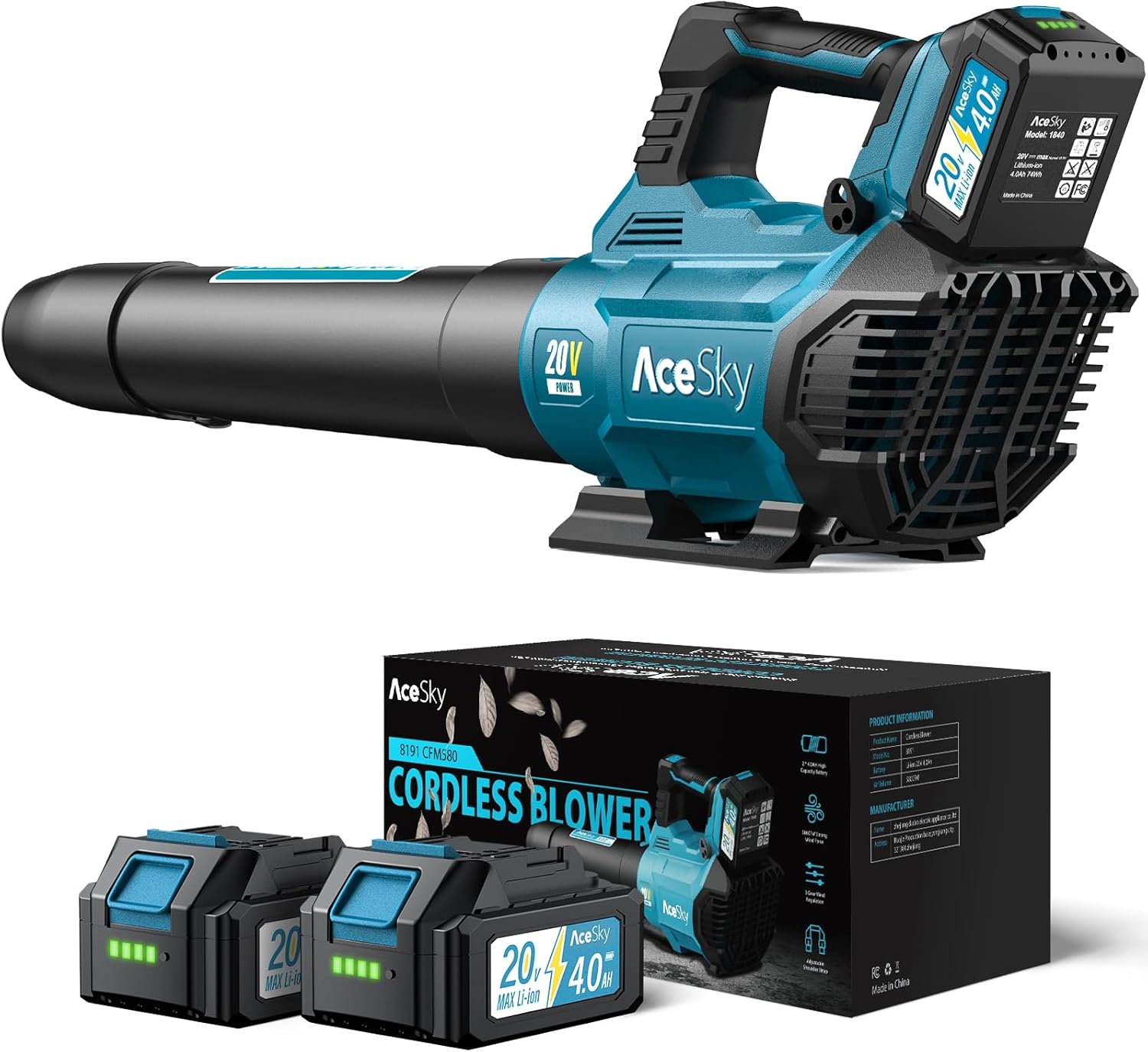 Leaf Blower Cordless - 580CFM/160MPH