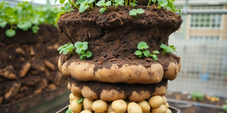 how to grow potatoes in a tower yqz