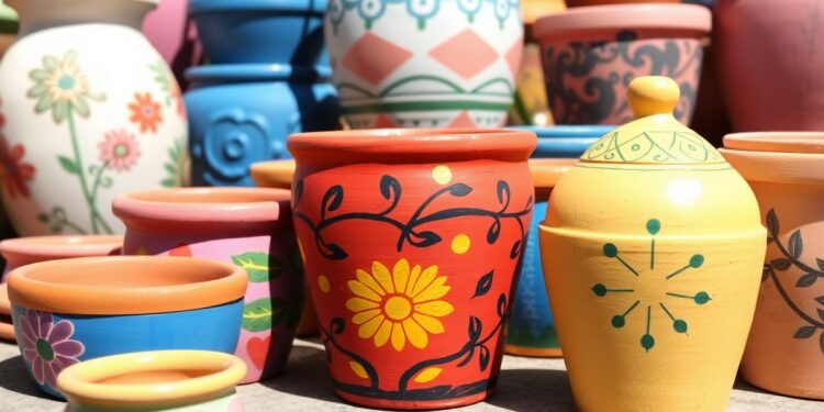 how to paint clay pots mct