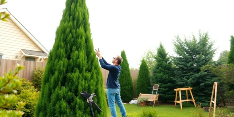 pruning tall or wide arborvitae tips qzp