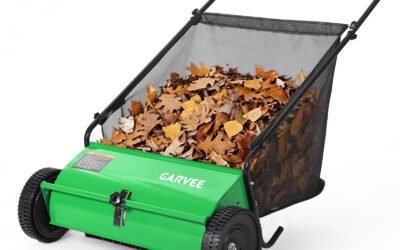 26-Inch Heavy Duty Push Lawn Sweeper, 7 Cu. Ft. Hopper