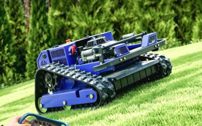 AIWEIYA Remote Control Crawler Lawn Mower for 45° Slopes