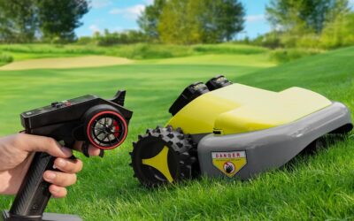 Cordless Self-Propelled Lawn Mower with Remote Control & Dual Batteries