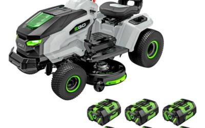 EGO 42″ Cordless Riding Mower with 6 Batteries