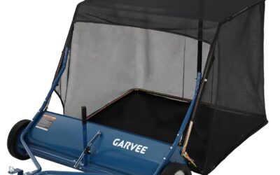 Garvee 44-Inch Tow-Behind Lawn Sweeper for Easy Yard Cleanup