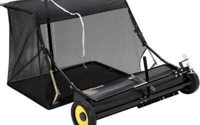 Garvee 52-Inch Tow-Behind Lawn Sweeper for Easy Debris Cleanup