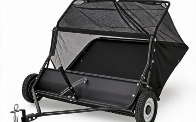 Garvee Tow-Behind Lawn Sweeper, 21 Cu.Ft Hopper