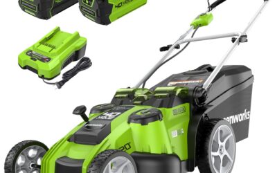 Greenworks 40V 20″ Twin Blade Mower: 4Ah + 2Ah Batteries