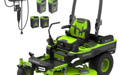 Greenworks 60V 54″ Zero Turn Mower with 6 Batteries