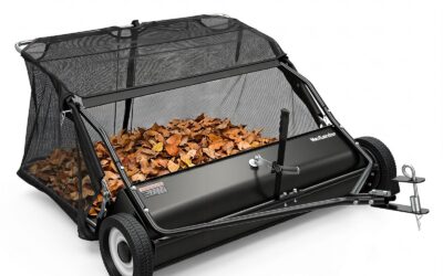 MAXLANDER 42-Inch Tow-Behind Lawn Sweeper, 12 Cu.Ft. Capacity