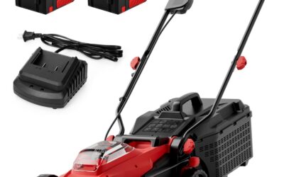 MZK 20V 13″ Cordless Brushless Lawn Mower, 2 Batteries