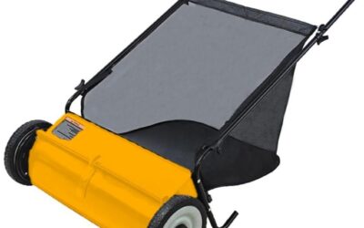 PeakPursuit 48″ Tow-Behind Lawn Sweeper with Large Hopper