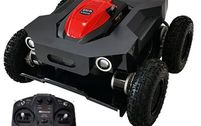 Remote Control Hybrid Lawn Mower, 52cm 4WD Cutting Width