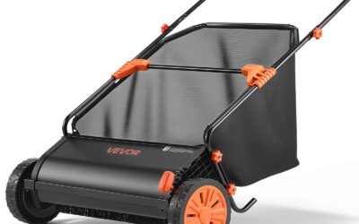VEVOR 30-Inch Push Lawn Sweeper, 12 cu. Ft. Hopper