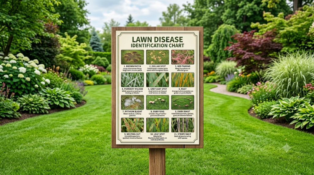 Lawn Disease Identification Chart (11 Diseases + Photos)